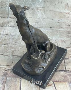 Belle Sculpture En Bronze Art Déco De Fremiet Whippit Greyhound Artwork