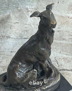 Belle Sculpture En Bronze Art Déco De Fremiet Whippit Greyhound Artwork