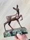 Belle Biche Bronze Socle Marbre Xx&egrave;me Art Deco