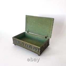 Boîte en bronze signée Max Le Verrier Art déco Bas-relief Antique 1930s