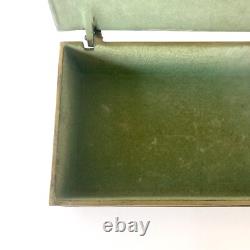 Boîte en bronze signée Max Le Verrier Art déco Bas-relief Antique 1930s