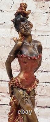 Broadway Drama Theatre Danseuse Art Déco Vintage Jazz Bronze Statue Cadeau