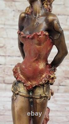 Broadway Drama Theatre Danseuse Art Déco Vintage Jazz Bronze Statue Cadeau