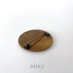 Broche médaille Art Déco Le faune à l'antilope par François M. Thénot 1930s