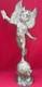 Bronze Ange Putto Ail&eacute; Sur Globe C&eacute;leste Sculpture Xxe Art D&eacute;co 43 Cm