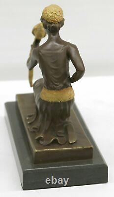 Bronze Art Déco Nouveau Grand Figurine Sculpture Danseur Marbre Base Maison Deal