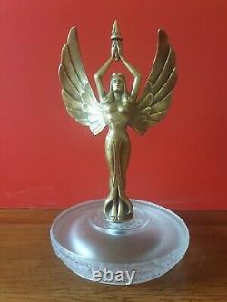 Bronze Art-Déco femme avec ailes