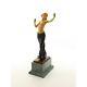Bronze Coloré Marbre Art Deco Statue Sculpture Femme Danseuse Jeune Ex-9