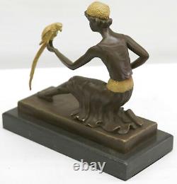 Bronze Exceptionnel Art Déco Chiparus Femme Danseuse Sculpture Affaire Solde