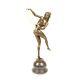 Bronze Marbre Art Deco Statue Sculpture Femme Nue Danseuse Anneaux Bj-5
