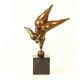 Bronze Moderne Marbre Art Deco Statue Sculpture Femme Equilibre Abstrait Dssl-53