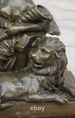 Bronze Romain Fortuna Signe de Chance Argent Sculpture Statue Art Déco Solde