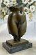 Bronze Sculpture Art Déco Édition Limitée Chair Femme Érotique Torse Et Main Art