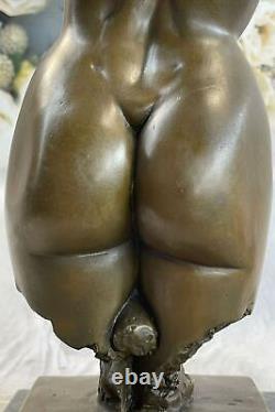 Bronze Sculpture Art Déco Édition Limitée Chair Femme Érotique Torse Et Main Art