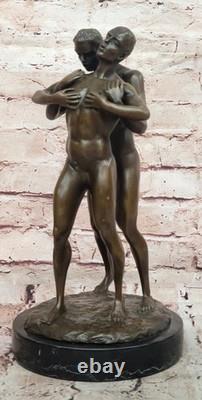 Bronze Statue Mâle Chair Fonte Bodybuilder Musculaire Art Déco Figurine Solde