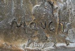 Bronze Statue Mâle Chair Fonte Bodybuilder Musculaire Art Déco Figurine Solde