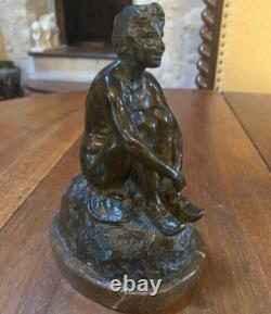 Bronze art déco jeune paysanne hollandaise nue 1920/1930