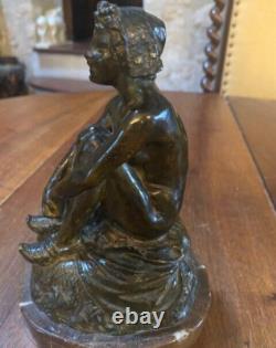 Bronze art déco jeune paysanne hollandaise nue 1920/1930