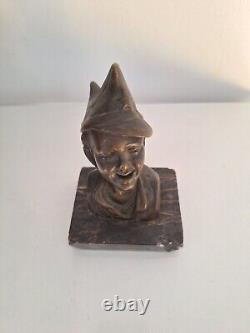 Bronze art déco sculpture buste 1920. Figurine art deco bronze statue miniature