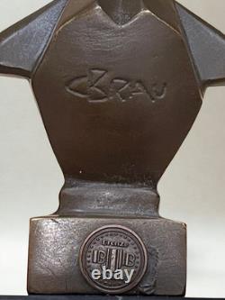 Bronze d'après Casimir BRAU Sculpture animalière Art Déco Singe 13 cm