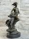 Buste Masculin En Bronze Art Déco Expressif / Sculpture Figurine Homme Nue