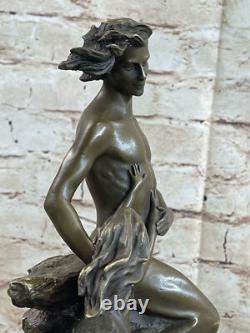 Buste Masculin En Bronze Art Déco Expressif / Sculpture Figurine Homme Nue