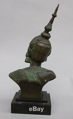 Buste en bronze danseuse cambodgienne Indochine Vietnam Asie Cambodge Art Déco