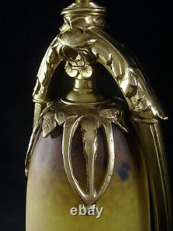 C. Ranc & Schneider Lampe Art Déco En Bronze Et Tulipe En Pte De Verre 1930