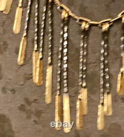 COLLIER de MICHEL BUFFET EN BRONZE ART DÉCO ETHNIQUE VINTAGE N°2