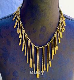 COLLIER de MICHEL BUFFET EN BRONZE ART DÉCO ETHNIQUE VINTAGE N°4AB