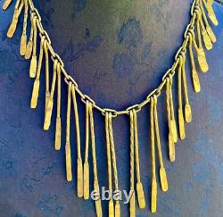 COLLIER de MICHEL BUFFET EN BRONZE ART DÉCO ETHNIQUE VINTAGE N°4AB