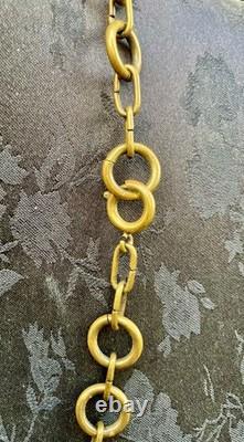 COLLIER de MICHEL BUFFET EN BRONZE ART DÉCO ETHNIQUE VINTAGE N°7ABC