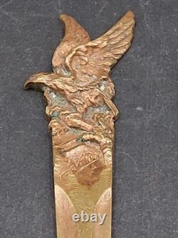 COUPE PAPIER LOT de 4 Bronze Art Nouveau et Art Déco Lg 14 à 18cm