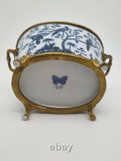 Cache-pot porcelaine & bronze neuf disponible