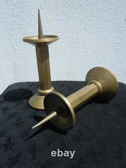 Chandeliers bougeoir pique cierge bronze Art Deco Candlestick