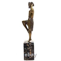 Charlotte Monginot Danseuse en bronze Art déco 1930 sur socle portor