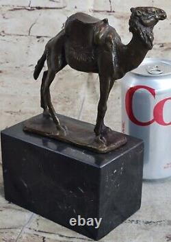 Charmant Bronze Fonte Peint Camel Art Déco Sculpture Serre-Livres Figurine
