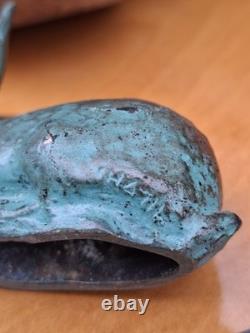 Chatil Bronze Animalier Lapin Art Déco France Signé