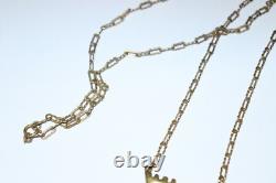 Chic Collier Signé Michel Buffet En Bronze Art Déco Ethnique Vintage