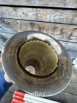Claudius Linossier Vase Bronze Dinanderie Ancien Art Deco Moderniste Dunand
