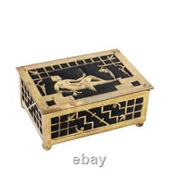 Coffret Art Déco en Bronze et Tissu Europe Années 20-30