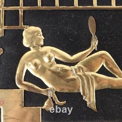 Coffret Art Déco en Bronze et Tissu Europe Années 20-30