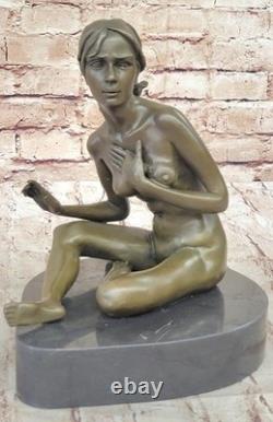 Collection Art Déco Bronze Français Nu Assis Par Amedeo Gennarelli