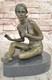 Collection Art D&eacute;co Bronze Fran&ccedil;ais Nu Assis Par Amedeo Gennarelli