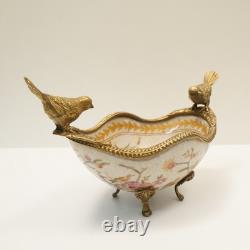 Coupelle Centre de table Oiseau Panier Fleurs Style Art Deco Style Art Nouveau P