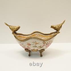 Coupelle Centre de table Oiseau Panier Fleurs Style Art Deco Style Art Nouveau P