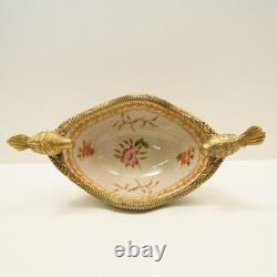 Coupelle Centre de table Oiseau Panier Fleurs Style Art Deco Style Art Nouveau P
