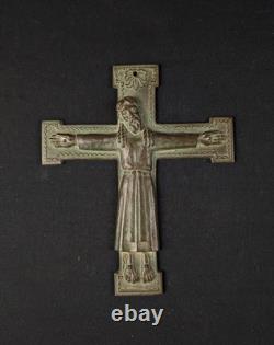 Crucifix Bronze Signé R. Bonnet Art Déco Vintage