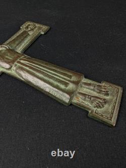 Crucifix Bronze Signé R. Bonnet Art Déco Vintage