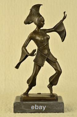 D. H. Bronze Statue Art Déco Danseuse Sculpture Figurine Statue Figurine Art